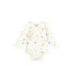 Front of Baby Organic Kimono Long-sleeve Onesie-Blueberry