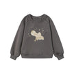 front of Toddler Organic Fleece Sweatshirt-Dark Grey