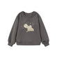 front of Toddler Organic Fleece Sweatshirt-Dark Grey