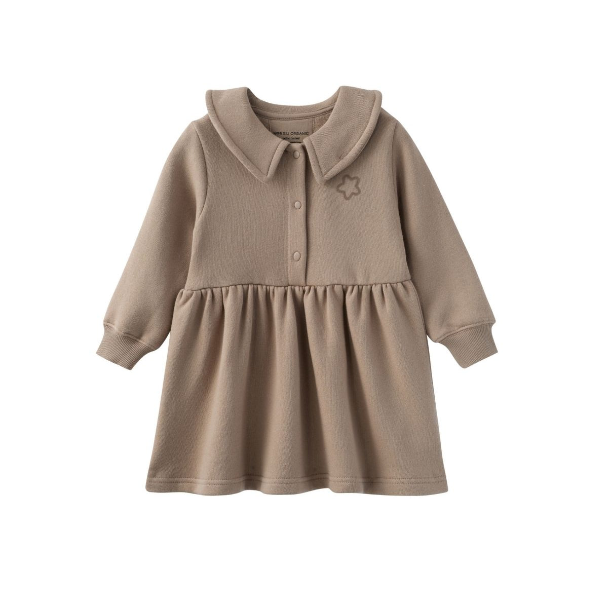 Toddler Fleece Collar Sweatshirt Dress-Winter twig