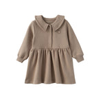 Toddler Fleece Collar Sweatshirt Dress-Winter twig