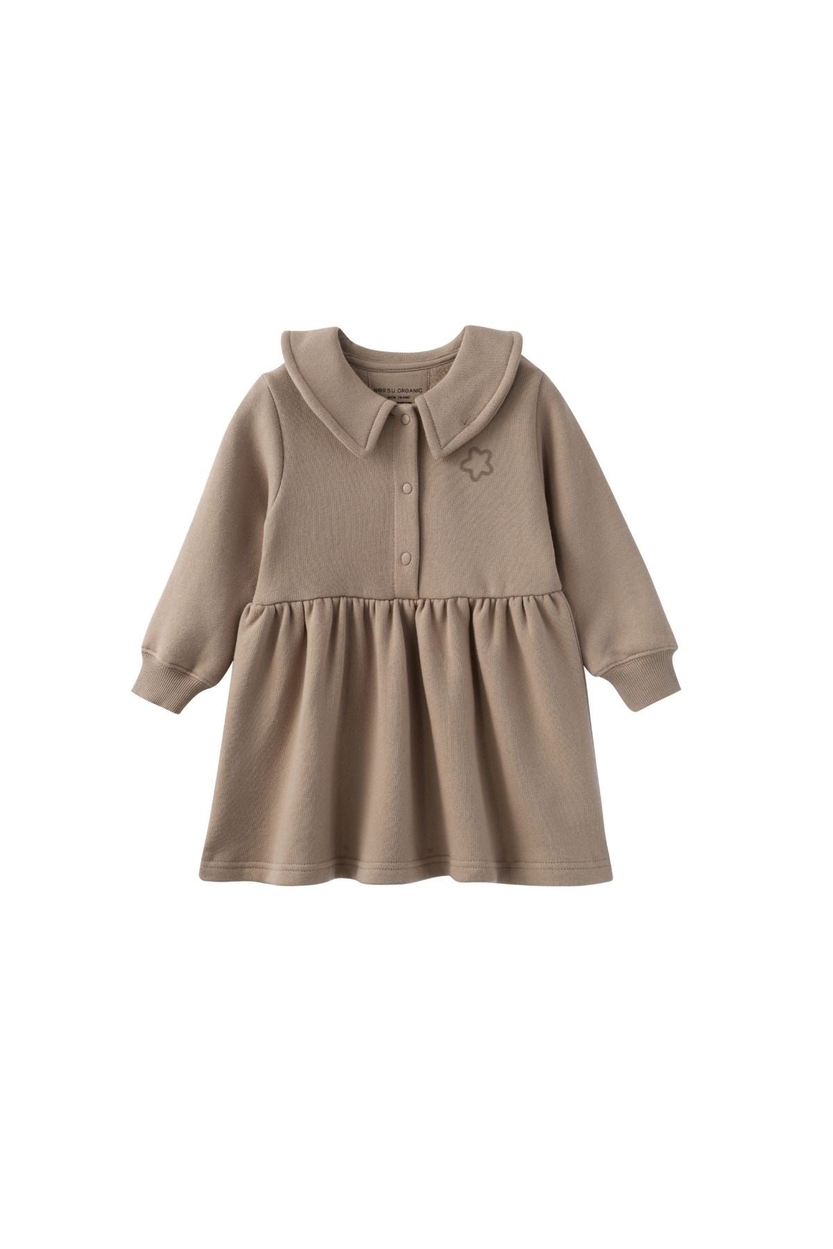 Toddler Fleece Collar Sweatshirt Dress-Winter twig