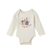 front of Baby Organic Long-sleeve Onesie-Holiday Joy