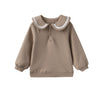 front of Toddler Fleece Collared Sweatshirt -Sand