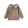 front of Toddler Fleece Collared Sweatshirt -Sand