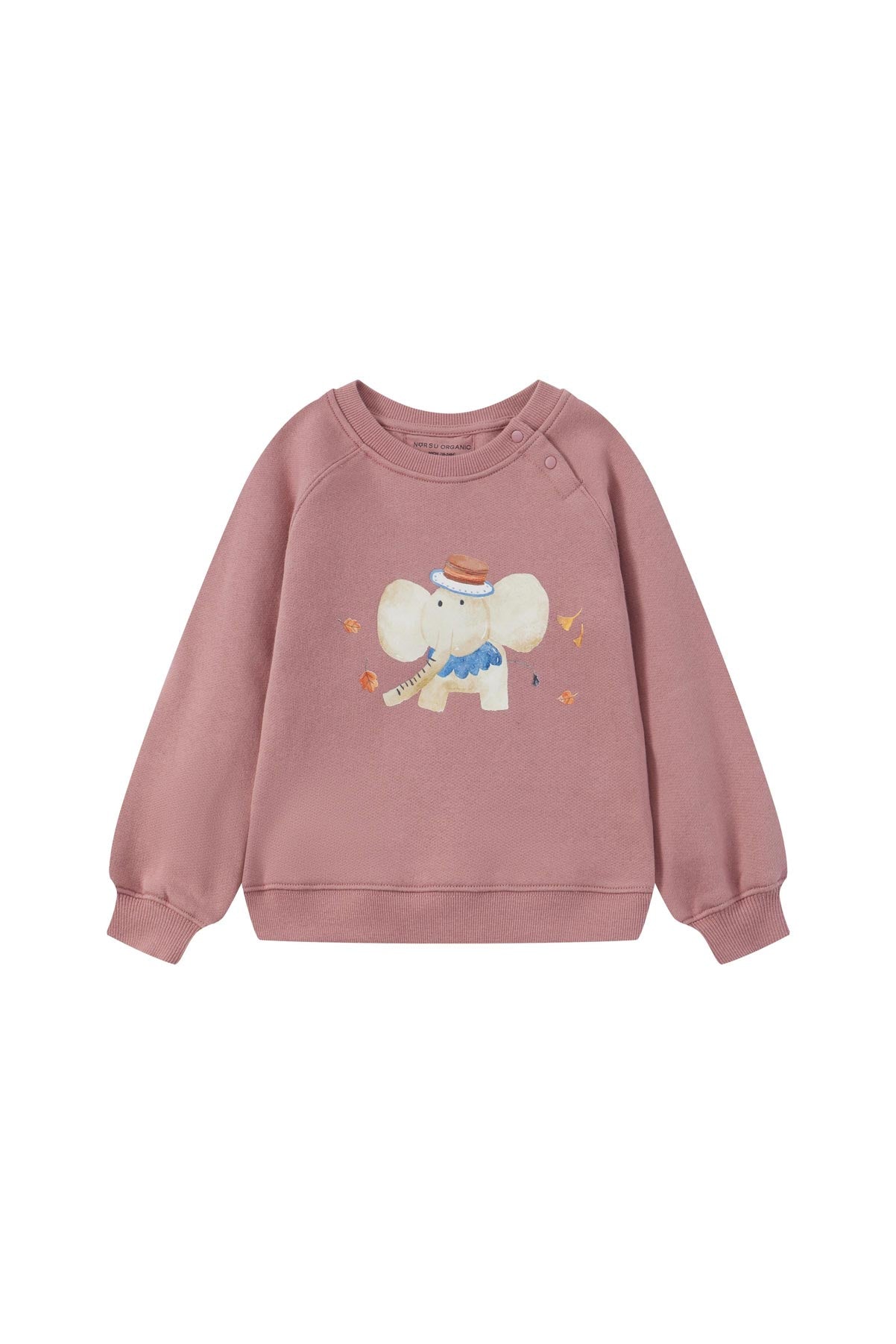 front of Toddler Organic Fleece Sweatshirt-Ash Rose