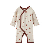 Baby Organic Kimono Sleeper-Hearts