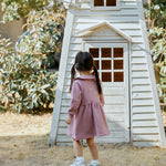 Toddler Fleece Collar Sweatshirt Dress-Ash Rose NORSU-ORGANIC