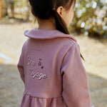 Toddler Fleece Collar Sweatshirt Dress-Ash Rose NORSU-ORGANIC