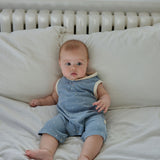 baby wearing Baby Organic Cotton Tank Romper-Blue Starry