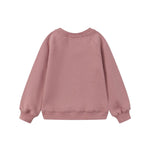 back of Toddler Organic Fleece Sweatshirt-Ash Rose