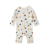 Baby Organic Kimono Sleeper-Merry dot