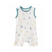 Front of Baby Organic Cotton Tank Romper-Cars