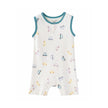 Front of Baby Organic Cotton Tank Romper-Cars