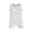 front of Baby Organic Cotton Tank Romper-Roses