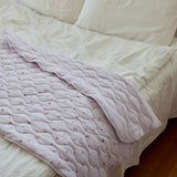Organic Cotton Quilted Blanket-Violet