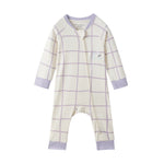  front of Baby Organic Cotton Zip-up Sleeper-Milky