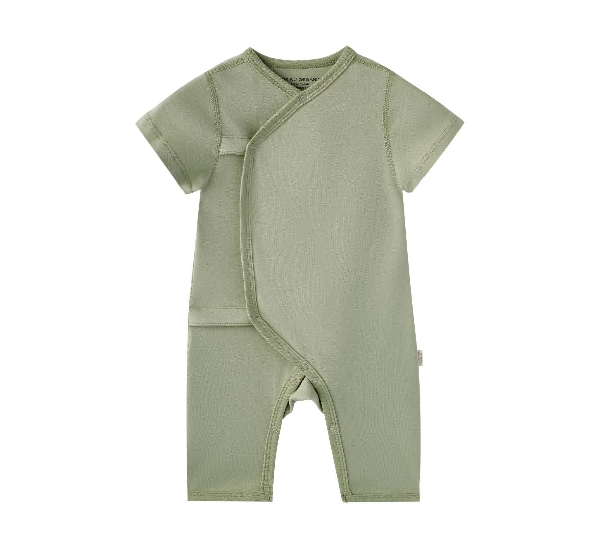 Baby Organic Kimono Sleeper-Grey Green