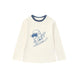 front of Toddler Organic Long Sleeve Tee Shirt-Ski