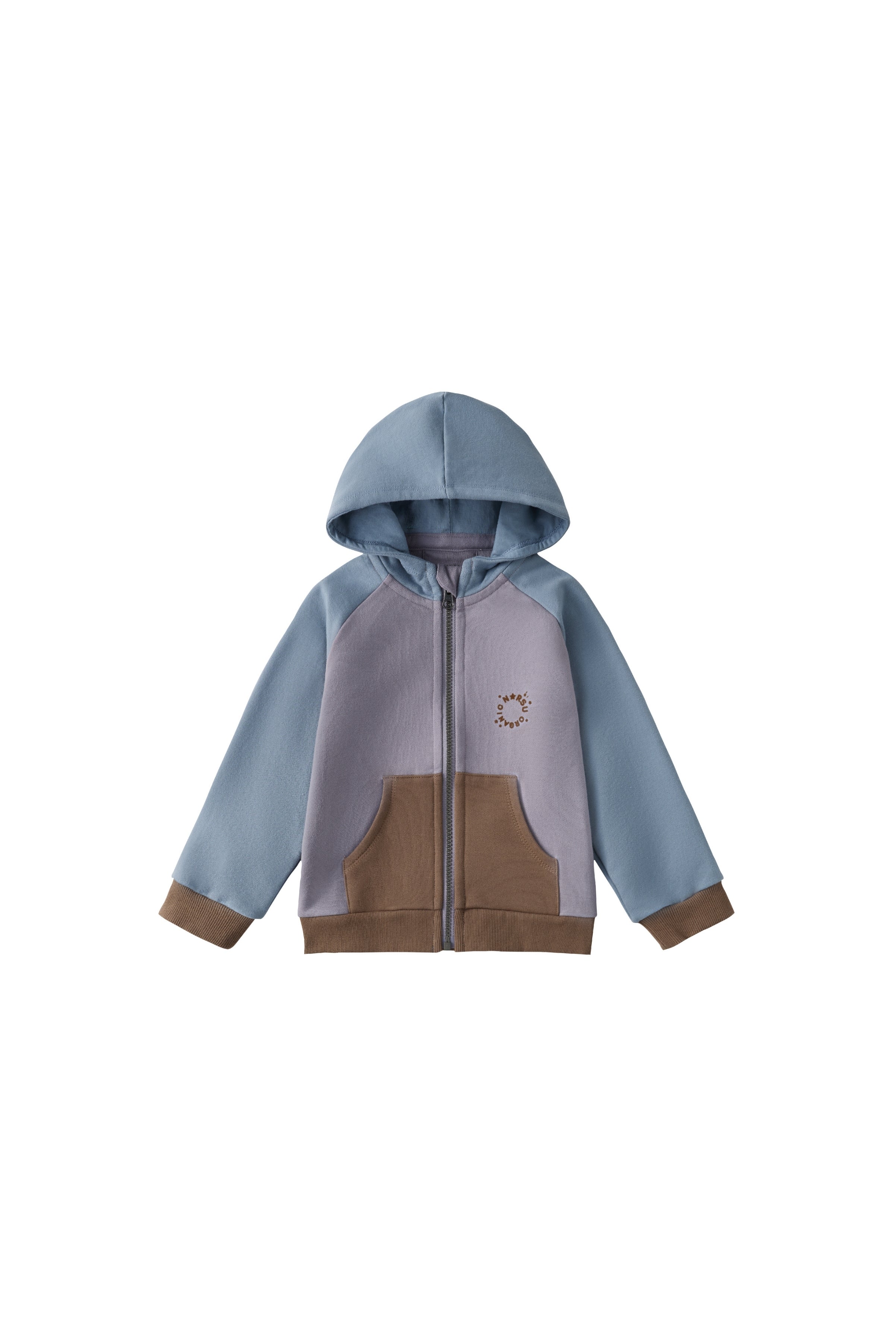 front of Toddler Organic Fleece Hooded Jacket-Mixed