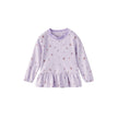 Front of Toddler Ruffle Long-sleeve shirt-Violet