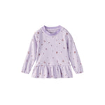 Front of Toddler Ruffle Long-sleeve shirt-Violet