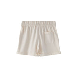 back of Organic Essential Shorts-Antique White
