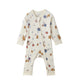 front of Baby Organic Cotton Zip-up Sleeper-Holiday Joy