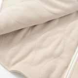 inside of Baby Organic Quilted Vest-Light Grey