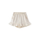 Front of Toddler Organi Ruffle Shorts-Antique White