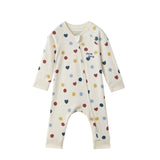 Baby Organic Cotton Zip-up Sleeper-Merry Dots