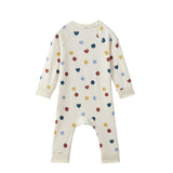 Baby Organic Cotton Zip-up Sleeper-Merry Dots