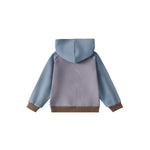 back of Toddler Organic Fleece Hooded Jacket-Mixed