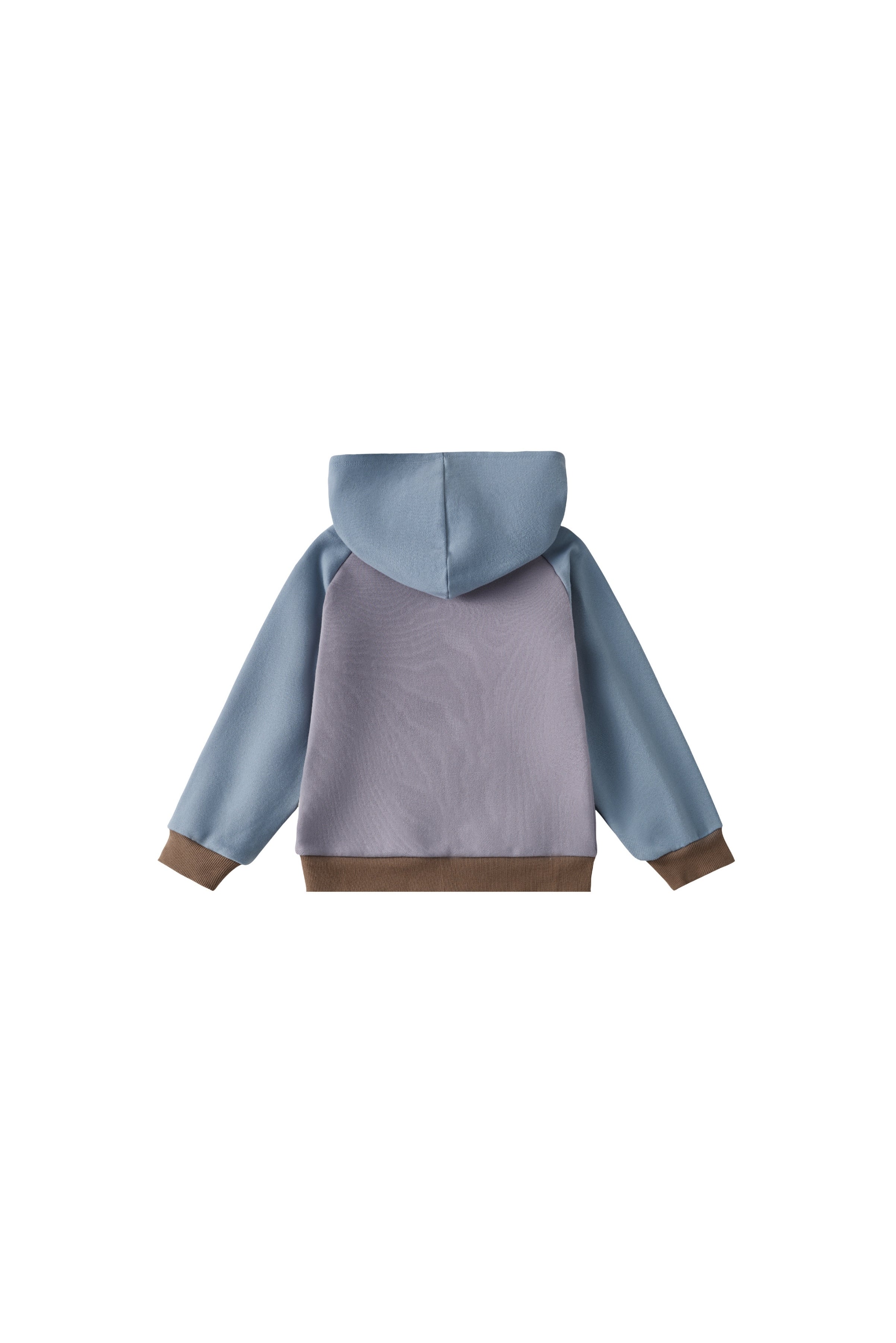 back of Toddler Organic Fleece Hooded Jacket-Mixed