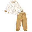 front of Organic Toddler Pajama Set-Pear Garden