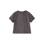Back of Toddler Organic Cotton Pocket T-shirt-Dark grey