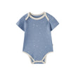 front of Baby Organic Short-Sleeve Onesie-Blue Starry