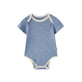 front of Baby Organic Short-Sleeve Onesie-Blue Starry