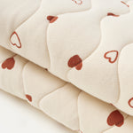 Organic Cotton Quilted Blanket-Hearts