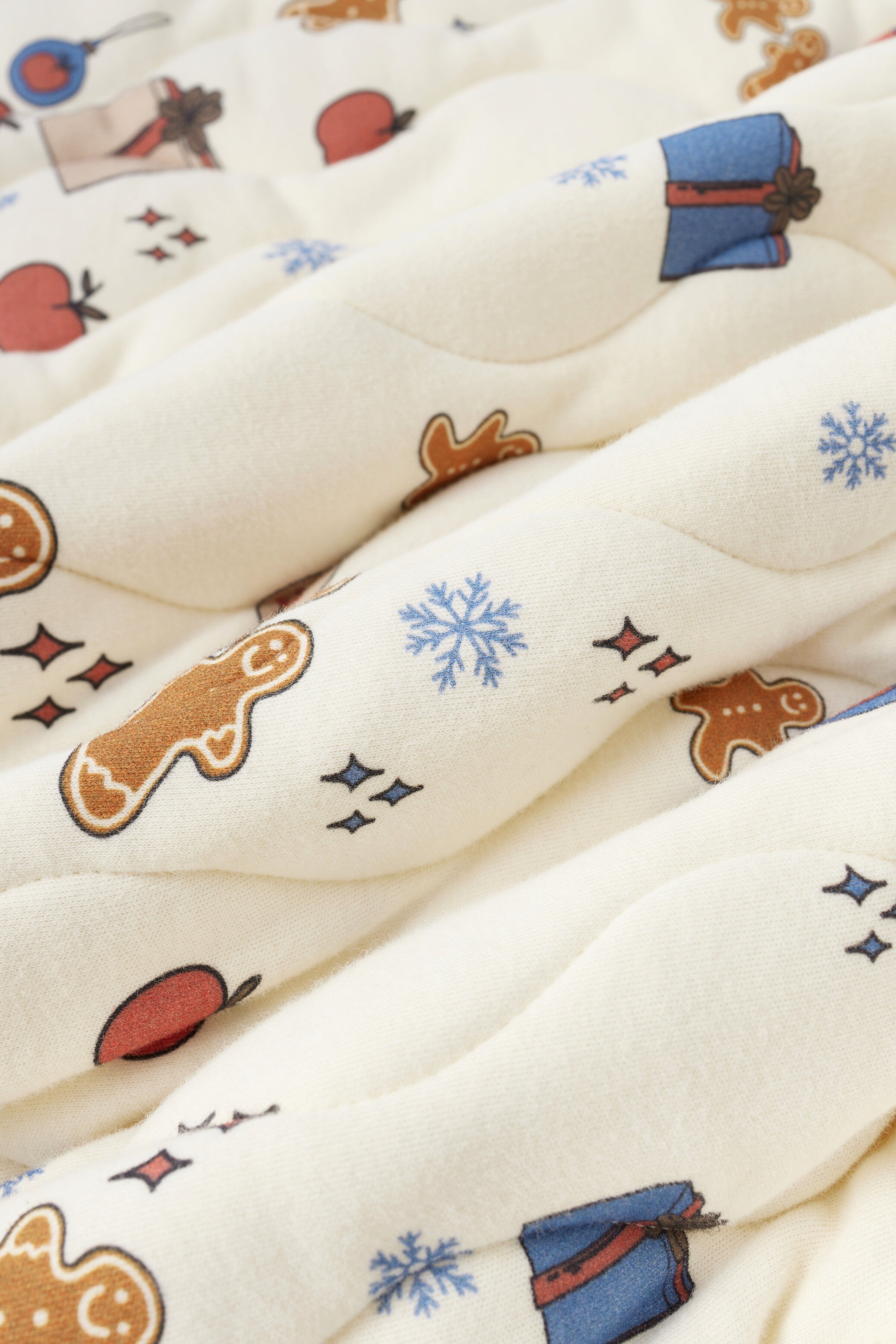 Organic Cotton Quilted Blanket-Holiday Joy