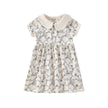 front of Organic Cotton Collar Dress-Roses