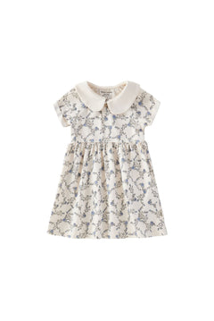front of Organic Cotton Collar Dress-Roses