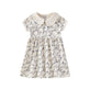 front of Organic Cotton Collar Dress-Roses