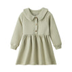 Fleece Organic Cotton Polo Dress-Holiday Joy