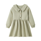 Fleece Organic Cotton Polo Dress-Holiday Joy