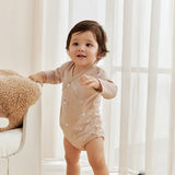 Baby Organic Kimono Long-sleeve Onesie-Polar Bear