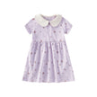 front of Organic Cotton Collar Dress-Violet