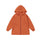 Front of Toddler Organic Fleece Hooded Jacket-Rust