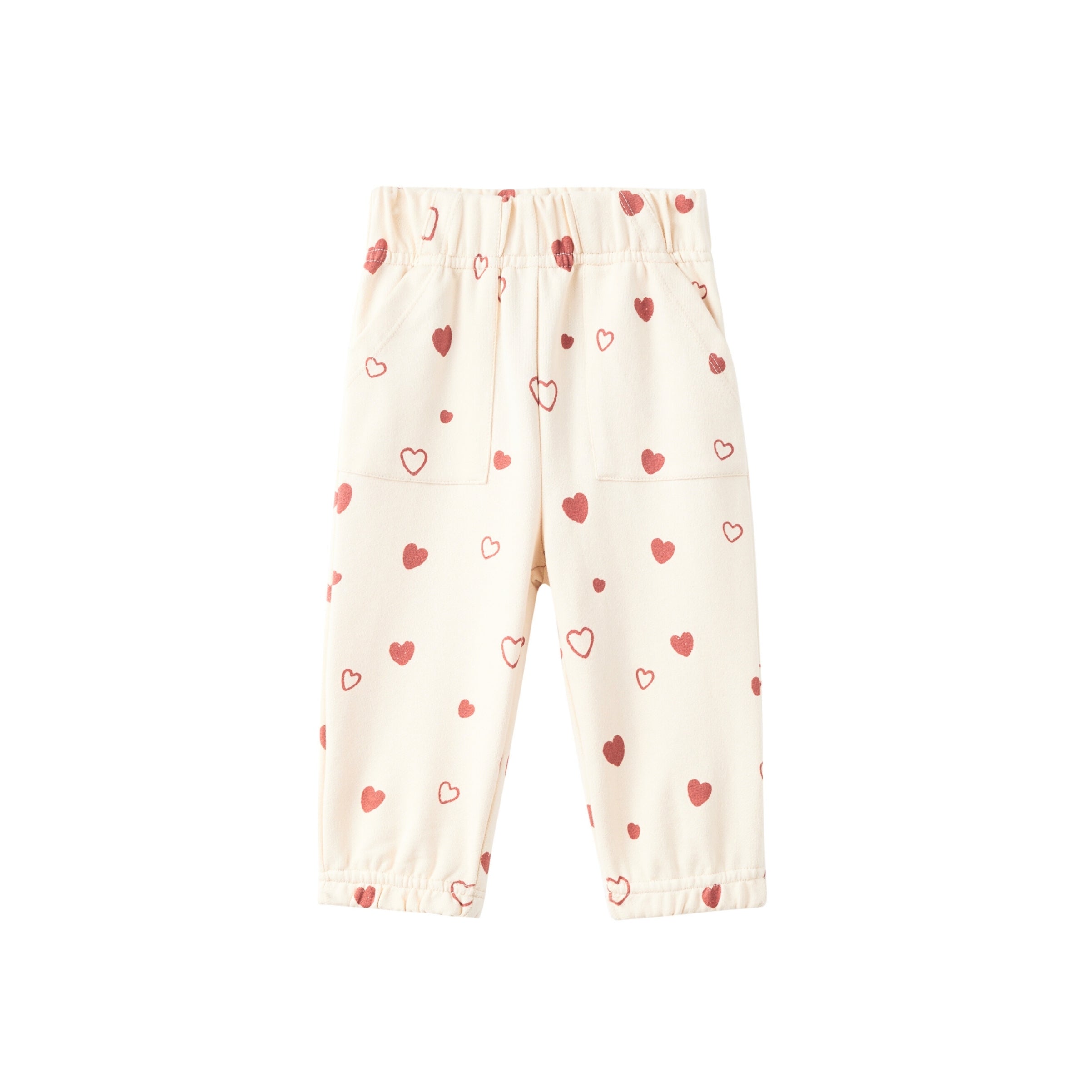 Organic Toddler Fleece Sweatpant-Hearts