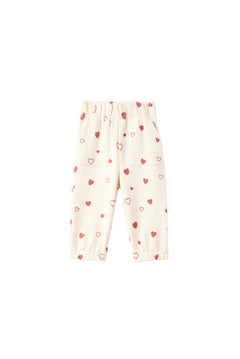 Organic Toddler Fleece Sweatpant-Hearts